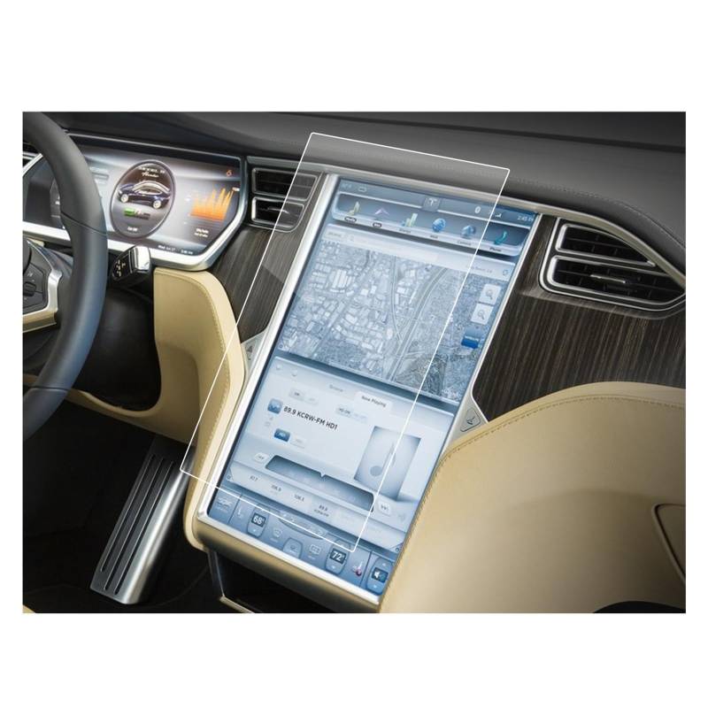 GPS Displayschutzfolie Für Model X 2023 Autoaufkleber Displayschutzfolie Navigator Display Schutzfolie Aus Gehärtetem Glass Autozubehör(HD 2023 A) von Pibid