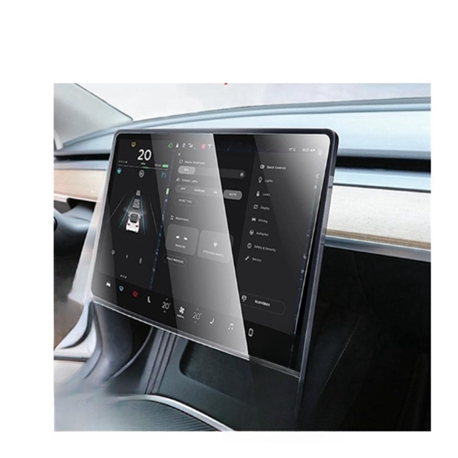 GPS Displayschutzfolie Für Model Y 2023 2022 2021 9H Displayschutzfolie Aus Gehärtetem Glass Center Control Navigation Film Autozubehör(Matte) von Pibid