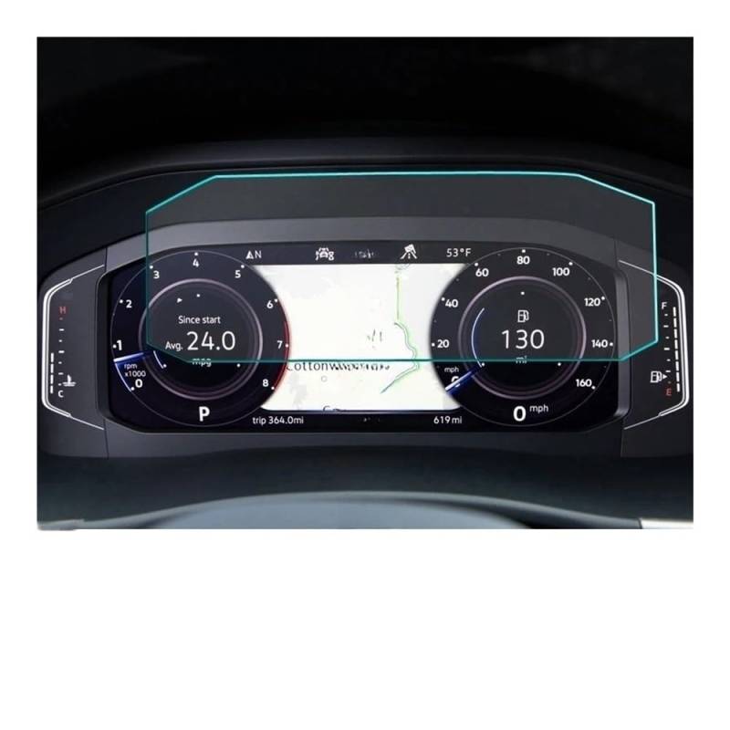 GPS Displayschutzfolie Für Passat 2018 2019 2020 Auto Navigation Gehärtetes Glass Display-schutzfolie Aufkleber Dashboard Schutz Zubehör(Instrument Glass) von Pibid