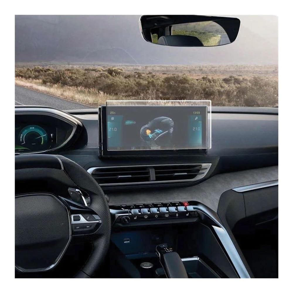 GPS Displayschutzfolie Für Peugeot 3008 2021 Auto Navigation Gehärtetes Glass Display-schutzfolie Aufkleber Dashboard Schutz Zubehör(GPS) von Pibid