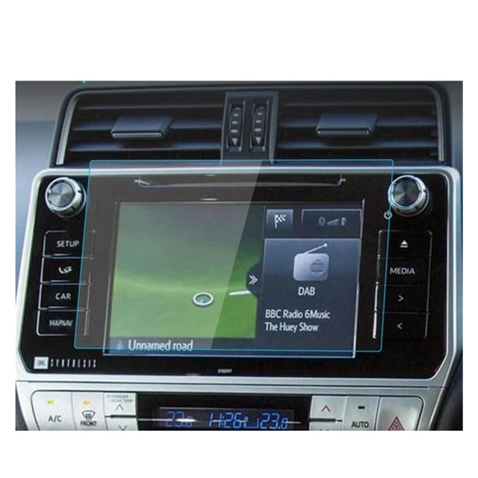 GPS Displayschutzfolie Für Prado 2017 2018 2020 Autokonsole Armaturenbrett Schutzfolie Aus Gehärtetem Glass Navigator Schutz Displayschutz(2017-2018 Blue) von Pibid
