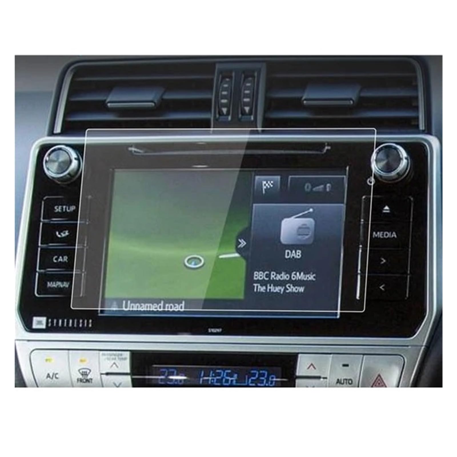 GPS Displayschutzfolie Für Prado 2017 2018 2020 Autokonsole Armaturenbrett Schutzfolie Aus Gehärtetem Glass Navigator Schutz Displayschutz(2017-2018 HD) von Pibid