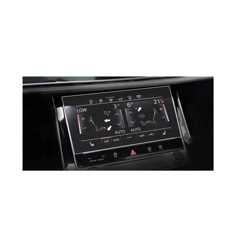 GPS Displayschutzfolie Für Q8 2018 2019 2020 2021 Gehärtetes Glass Auto Navigation Screen Protector Film Instrument Panel Film Aufkleber Zubehör(Climate Control HD) von Pibid