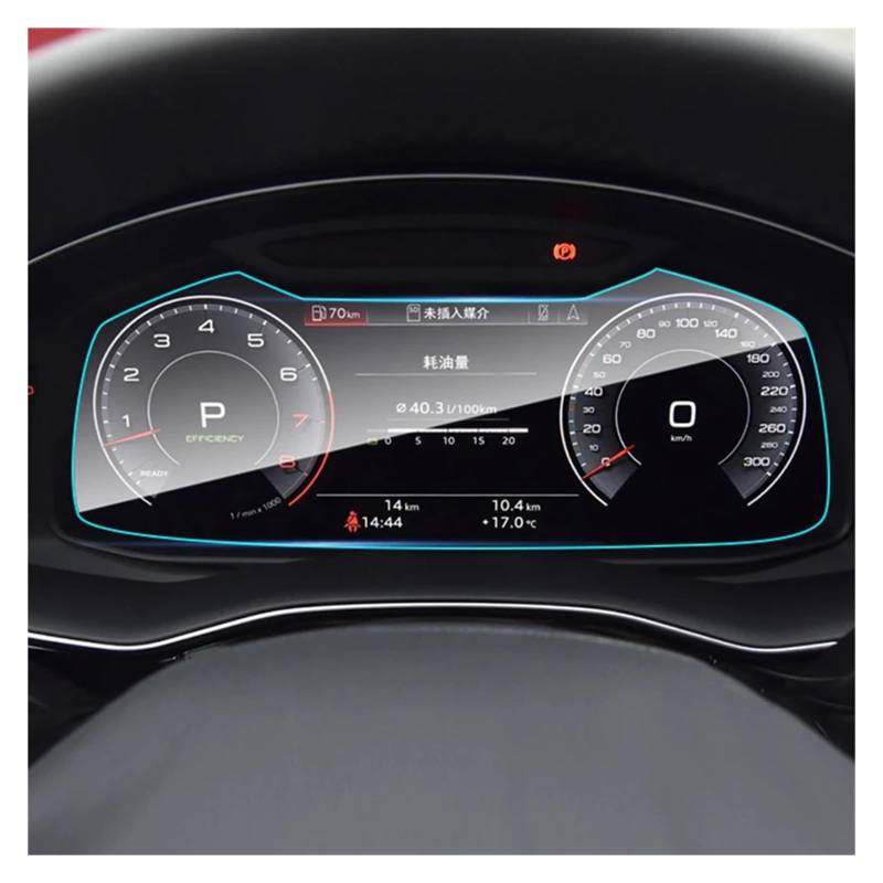 GPS Displayschutzfolie Für Q8 2018 2019-2022 Gehärtetes Glass Autonavigationsbildschirm Film Armaturenbrett Film Innenzubehör(Dashboard 1pcs) von Pibid