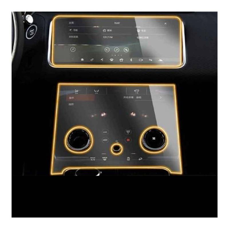 GPS Displayschutzfolie Für Range Für Rover Für Velar 2019 2020 2021 Auto GPS Navigation Schutz Film Bildschirm TPU Film Screen Protector Interio(Style a) von Pibid