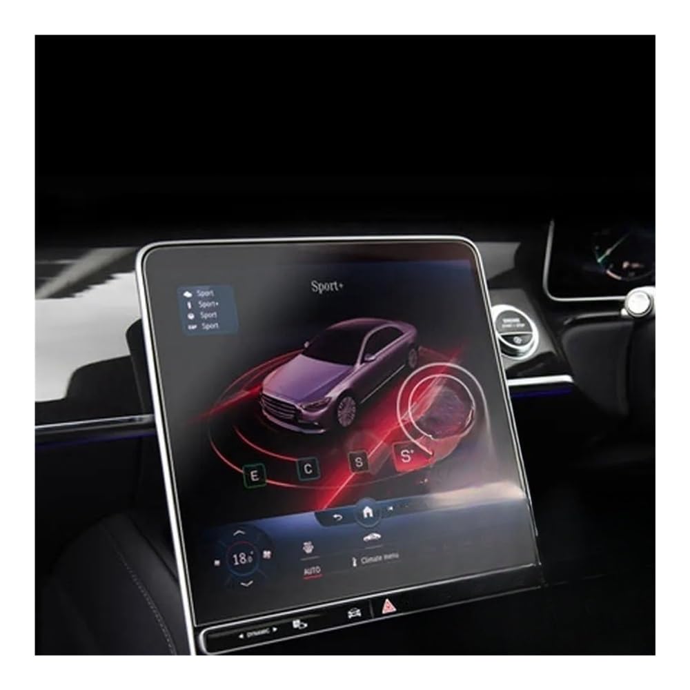 GPS Displayschutzfolie Für S-Class W223 2021 Gehärtetes Glass Displayschutzfolie 12,8 Zoll Auto Navigation Schutzfolie Autozubehör(Style a) von Pibid