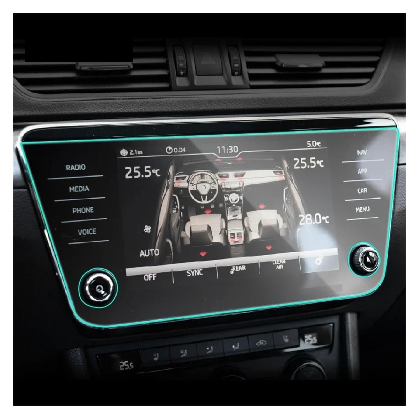 GPS Displayschutzfolie Für Superb 2018-2023 Auto GPS-Navigation Schutzfolie Displayschutzfolie TPU-Folie Displayschutzfolie Innen 8 Zoll(Inch 8 1PCS) von Pibid