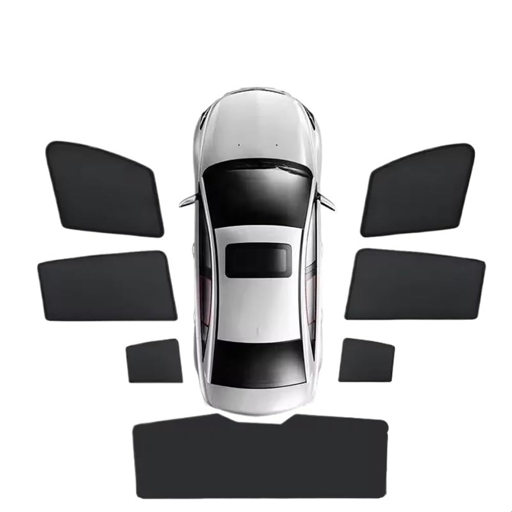 Seitenfenster Sonnenschutzvisier Für Haval Für H9 Für MK2 2024-2026 Sonnenschutz Schattierung Fenster Windschutzscheibe Magnetische Vorhänge Schutz Visier Auto Auto Teil Zubehör(7PCS Set) von Pibid
