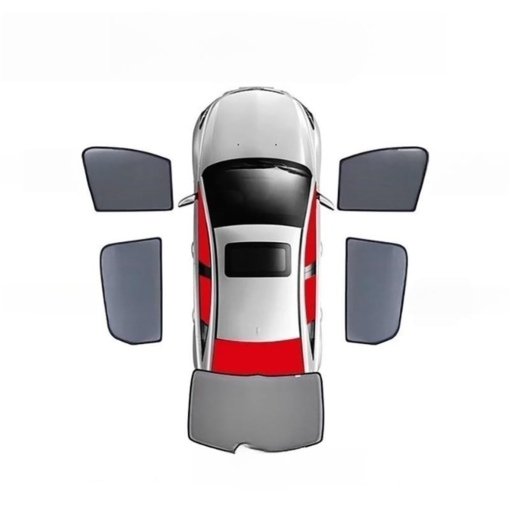 Seitenfenster Sonnenschutzvisier Für Hyundai Für Tucson 2015-2020 Magnetische Vorhang Glass Sonnenschutz Net Windschutzscheibe Visier Auto Seite Fenster Schatten Schutz Mesh(5PCS Front Rear Back) von Pibid