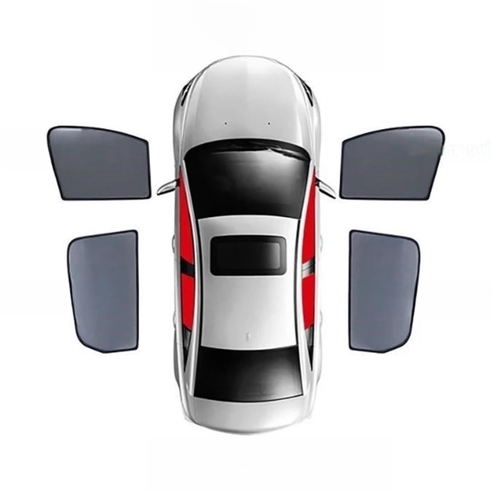 Seitenfenster Sonnenschutzvisier Für Prius C 2011-2021 Magnetische Auto Sonnenschutz Frontscheibe Rahmen Vorhang Hinten Seite Fenster Sonnenschutz Visier(4PCS Front Rear) von Pibid