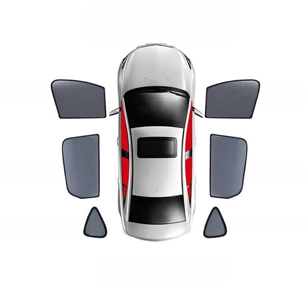 Seitenfenster Sonnenschutzvisier Für Subaru Für Outback BT 2021 2022 2023 Magnetische Auto Sonnenschutz Frontscheibe Rahmen Vorhang Hinten Seite Fenster Sonnenschirm(6PCS) von Pibid