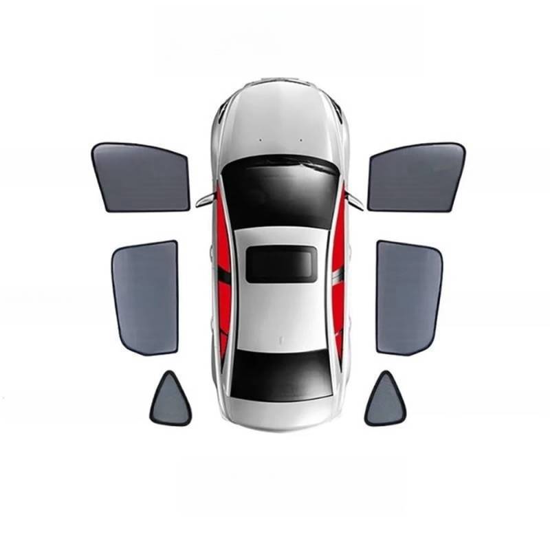 Seitenfenster Sonnenschutzvisier Für Subaru Für Outback BT 2021 2022 2023 Magnetische Auto Sonnenschutz Frontscheibe Rahmen Vorhang Hinten Seite Fenster Sonnenschirm(6PCS) von Pibid
