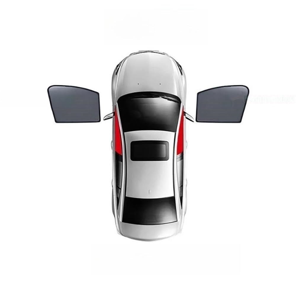 Seitenfenster Sonnenschutzvisier Magnetische Auto Sonnenschutz Frontscheibe Vorhang Hinten Seite Fenster Sonnenschutz Visier Für BZ4X 2022 2023 2024(2PCS Front) von Pibid