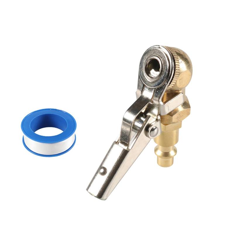 Piceioep Air Chuck Mit Clip Adapter Messing Verriegelung Reifen Inflator Düsenadapter Anschließen Nicht Und Leck von Piceioep