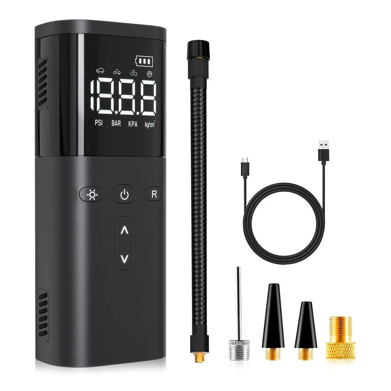 Piceioep Reifeninflator PortableAir Compressor 150psi Autoluftluftpumpe Elektrische Reifenpumpe Mit Digitalen Druckanzeigen von Piceioep