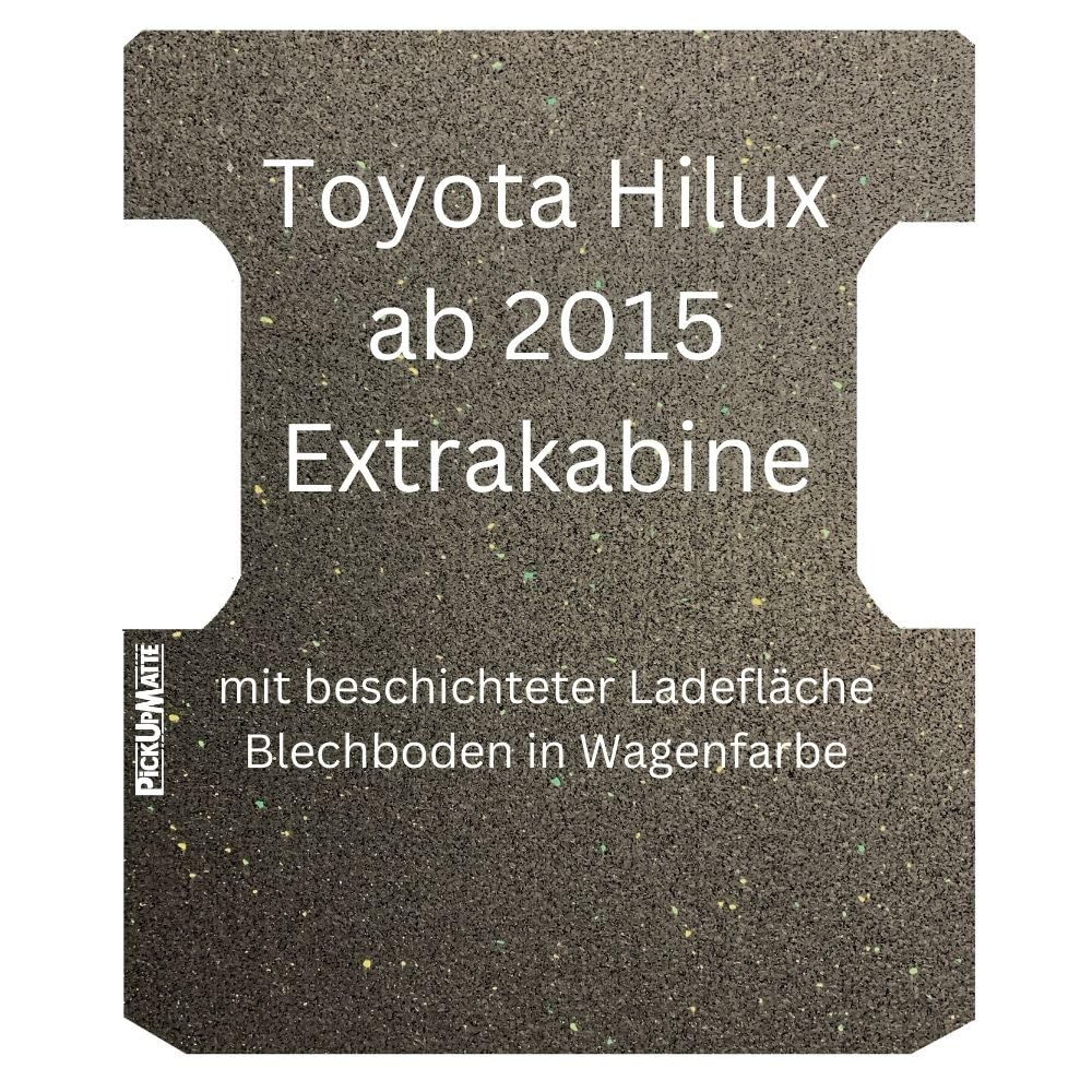 PICKUPMATTE Antirutschmatte für Toyota Hilux Invincible 2021 Extrakabine OHNE Laderaumwanne (8. Gen.) von Pickupmatte