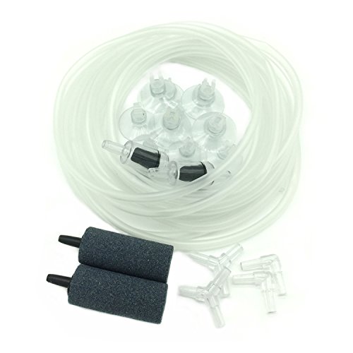 21 Stück Standard Airline Tubing Air Luftpumpe Zubehör für Fish Tank, PietyPet 5m Luftschlauch mit 2 Ausströmerstein Aquarium Steins, 2 Aquarium Rückschlagventil, 12 Saugnapfklammern, 4 Steckverbinder 21 Stück Standard Airline Tubing Air Luftpumpe Zubehör für Fish Tank, PietyPet 5m Luftschlauch mit 2 Ausströmerstein Aquarium Steins, 2 Aquarium Rückschlagventil, 12 Saugnapfklammern, 4 Steckverbinder von PietyPet