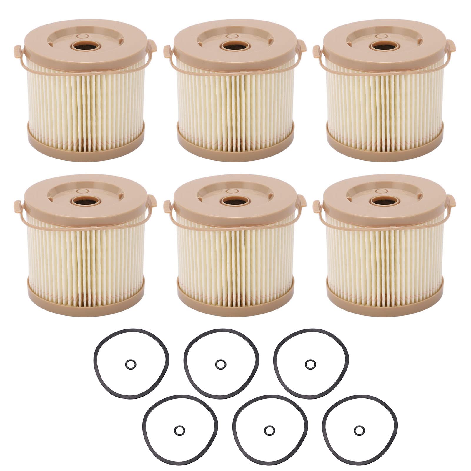 Kraftstofffilter, Ersatz-Kraftstofffilterelement von Microns, 6-teiliger Kraftstofffilter-Wasserabscheider-?l-Wasserfilter-Kit-Ersatz für RACor 2010PM-oder 500FG Kraftstofffilter, Ersatz-Kraftstofffilterelement von Microns, 6-teiliger Kraftstofffilter-Wasserabscheider-?l-Wasserfilter-Kit-Ersatz für RACor 2010PM-oder 500FG von Pilipane