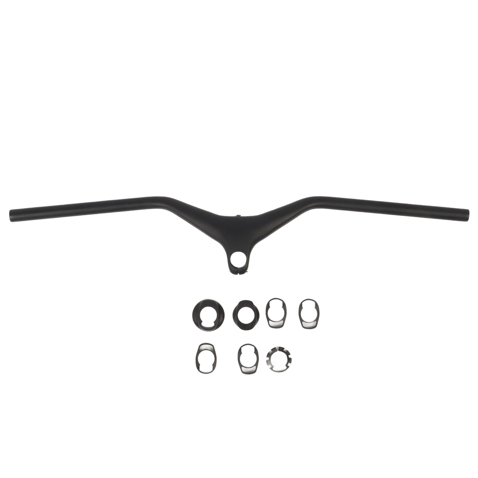 Mountainbike-Lenker aus Kohlefaser, robustes ergonomisches Design, Lenker zum Radfahren, Mountainbiken, Rennradfahren, Kohlefasermaterial, 1 Lenker, 7 Zubehör Mountainbike-Lenker aus Kohlefaser, robustes ergonomisches Design, Lenker zum Radfahren, Mountainbiken, Rennradfahren, Kohlefasermaterial, 1 Lenker, 7 Zubehör von Pilipane