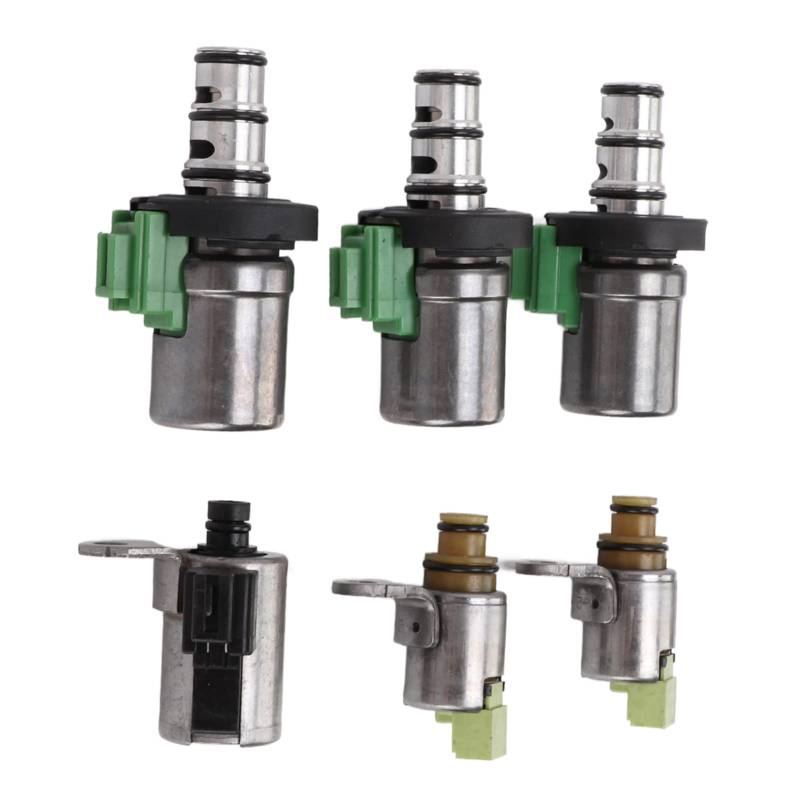6PCS 4F27E Überholtes Getriebe-Schalt-EPC-PWM-Magnetventilset, Getriebemagnetventil-Kit Aftermarket-Teile Ersetzen, Magnetventil Kompatibel Mit Mazda 2 3 5 6 CX-7 MPV von Pilipane