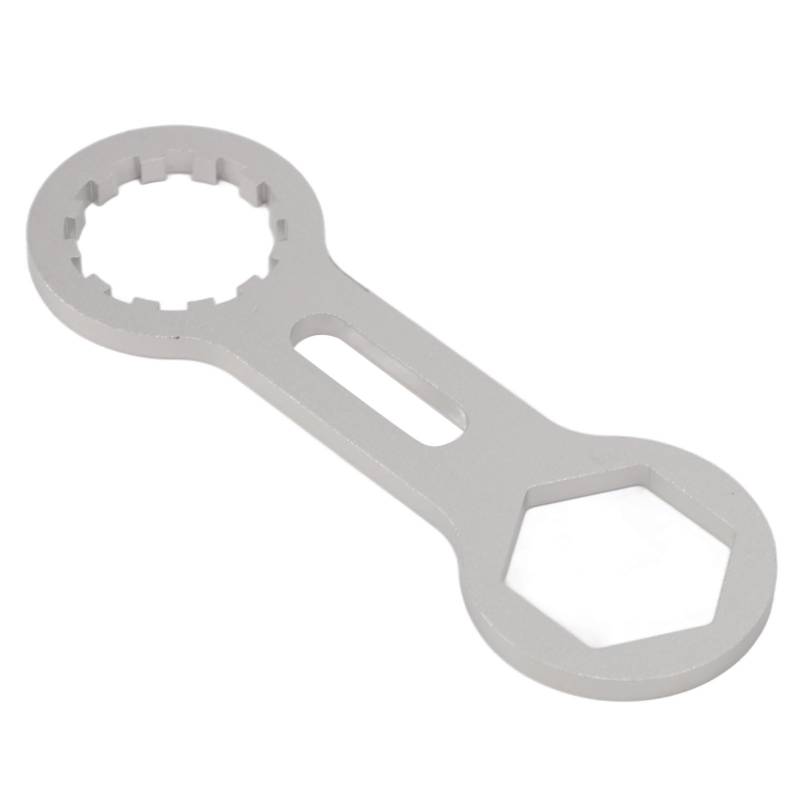 Pilipane Fahrrad Frontgabel Schraubenschlüssel Silber Leicht rostfreie Mountainbike Frontgabel Spanner für mechanische Vordergabeln Aluminiumlegierung von Pilipane