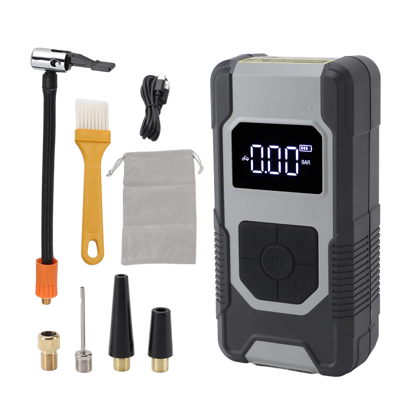 Pilipane Reifenflüsse tragbare Luftpumpe 150psi Hochgeschwindigkeitsloser elektrischer Luftpumpe mit 7500 mAh Batterie Digital Display Auto Stopp für Autofahrradkugel Schwarz grau Pilipane Reifenflüsse tragbare Luftpumpe 150psi Hochgeschwindigkeitsloser elektrischer Luftpumpe mit 7500 mAh Batterie Digital Display Auto Stopp für Autofahrradkugel Schwarz grau von Pilipane
