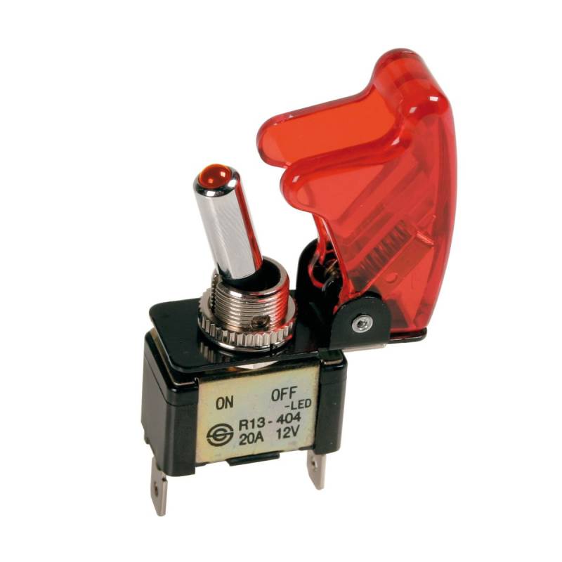 Pilot LA_45556 Ein-/ Ausschalter, Missile-Style mit roter LED, 12V, 20A von Pilot