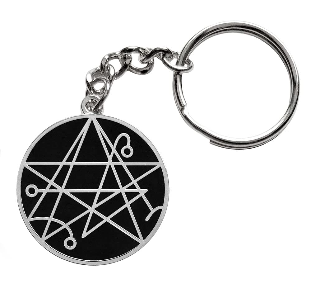 Pinsanity H.P. Lovecraft Cthulhu Necronomicon Schlüsselanhänger aus Metall, Schwarz, Schwarz, 1.35 inch Pinsanity H.P. Lovecraft Cthulhu Necronomicon Schlüsselanhänger aus Metall, Schwarz, Schwarz, 1.35 inch von Pinsanity