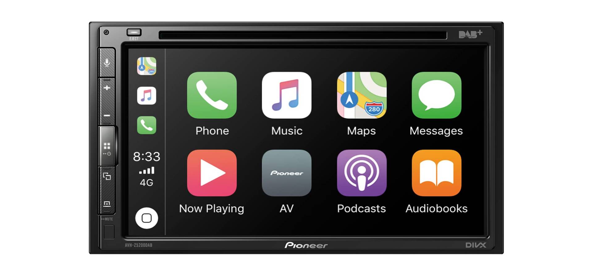 Pioneer AVH-Z5200DAB 2-DIN-Multimedia Player, 6,8-Zoll ClearType-Touchscreen, Smartphone-Anbindung, USB, Apple CarPlay, Android Auto, DAB/DAB+ Digitalradio, Bluetooth, 13-Band-Grafikequalizer von Pioneer