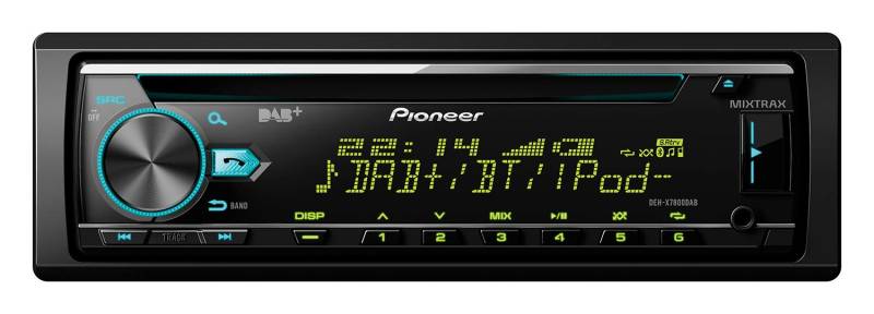 Pioneer DEH-X7800DAB , 1DIN Autoradio , CD-Tuner mit RDS , FM und DAB/DAB+ Tuner , CD , MP3 , USB , AUX-Eingang , Bluetooth Freisprecheinrichtung , Kompatibel mit Android und iPod/iPhone von Pioneer