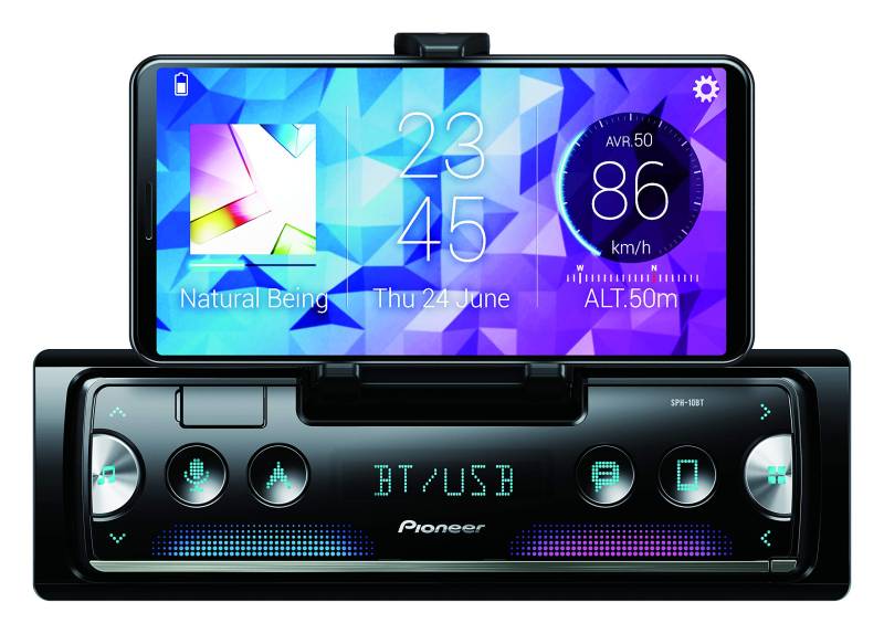 Pioneer SPH-10BT, 1-DIN-Autoradio mit RDS, Bluetooth, USB für MP3, WMA, WAV, FLAC, Android-Unterstützung, iPhone-Steuerung, Smart Sync App von Pioneer