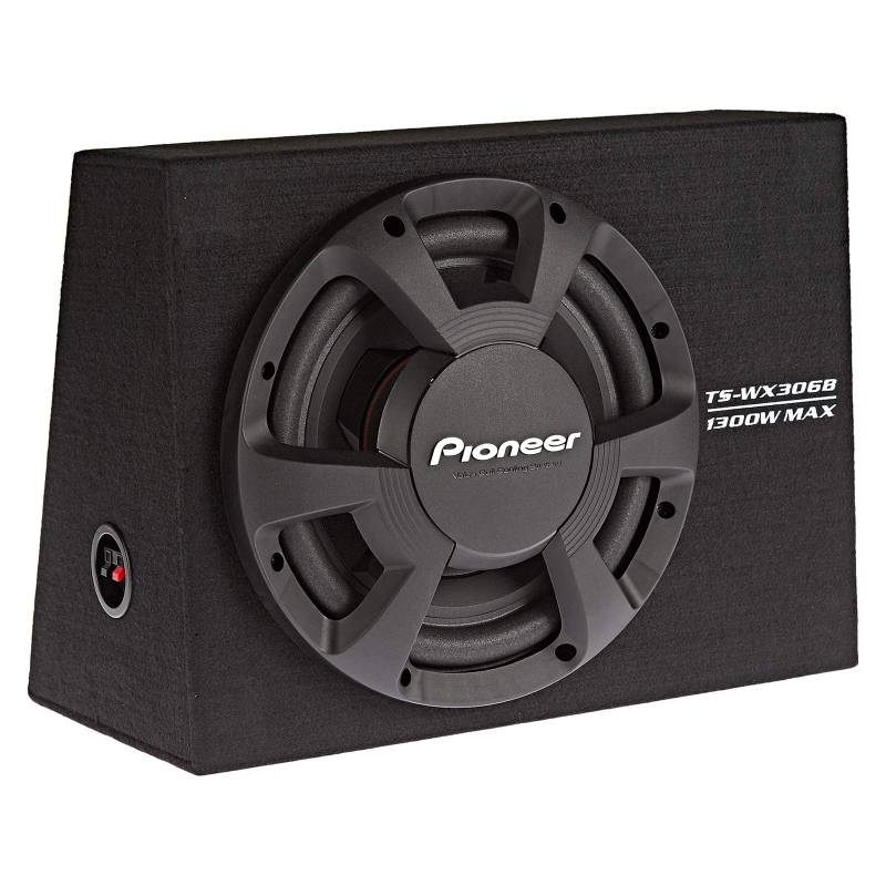 Pioneer TS-WX306B Aktivsubwoofer, leistungsstarker Gehäuse Subwoofer mit 1300 W Maximalleistung, 30 cm Subwoofer in MDF Gehäuse, IMPP Membran, schwarz, Eingangsnennleistung 350 W von Pioneer