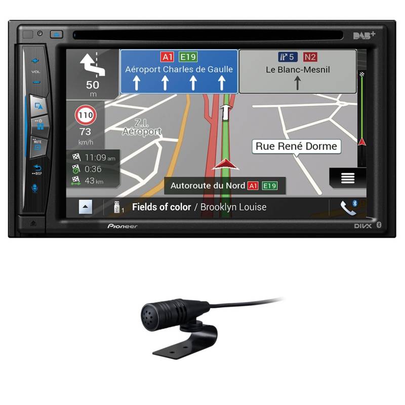 Pioneer AVIC-Z730DAB Mediacenter, Navi, Wi-Fi, 6.2-Zoll-Touchscreen, Smartphone-Anbindung, Bluetooth, Apple CarPlay, Freisprecheinrichtung, 2 USB, DAB/DAB+ Digitalradio, 13-Band-Grafikequalizer von Pioneer Electronics