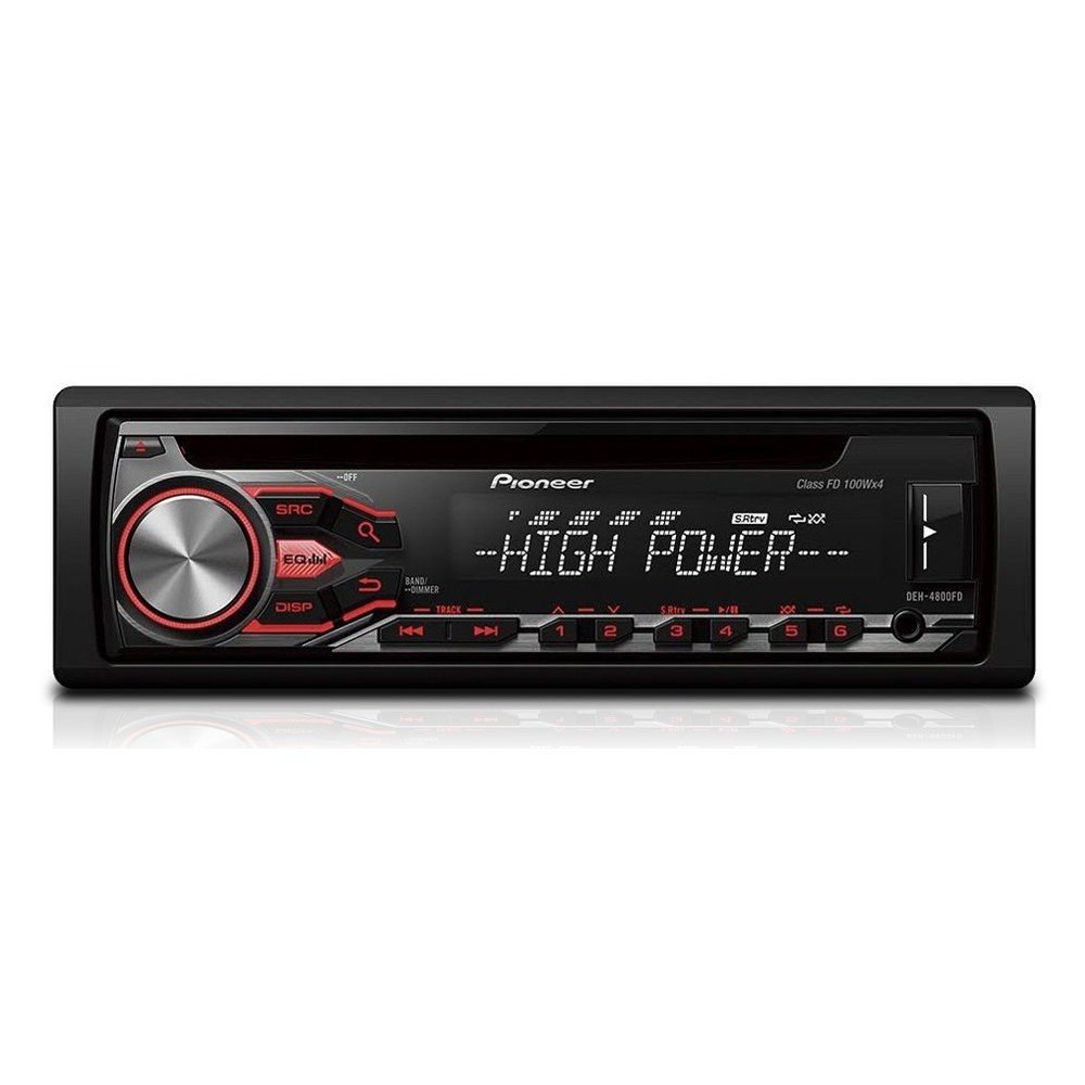Pioneer DEH-4800FD High Power Autoradio mit RDS-Tuner, USB und AUX-In unterstützt iPod/iPhone und direkte Steuerung von Pioneer
