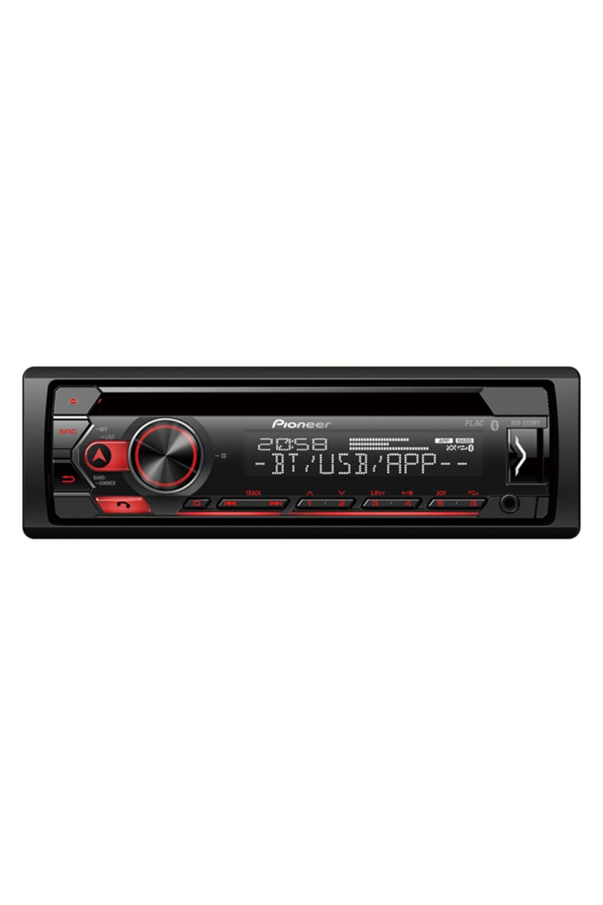 Pioneer DEH-S320BT | 1DIN Autoradio | CD-Tuner mit RDS | Bluetooth | MP3 | USB und AUX-Eingang | Freisprecheinrichtung | Smart Sync App | 13-Band Equalizer von Pioneer