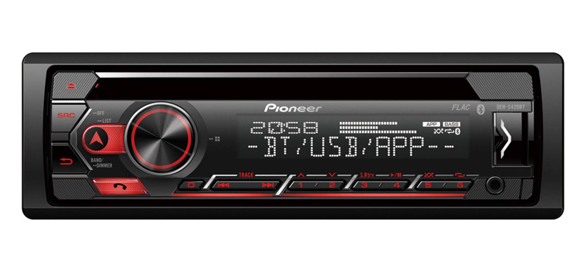 Pioneer DEH-S420BT | 1DIN Autoradio | CD-Tuner mit RDS | Bluetooth | MP3 | USB und AUX-Eingang | Freisprecheinrichtung | Smart Sync App | 13-Band Equalizer | iPod-Steuerung von Pioneer