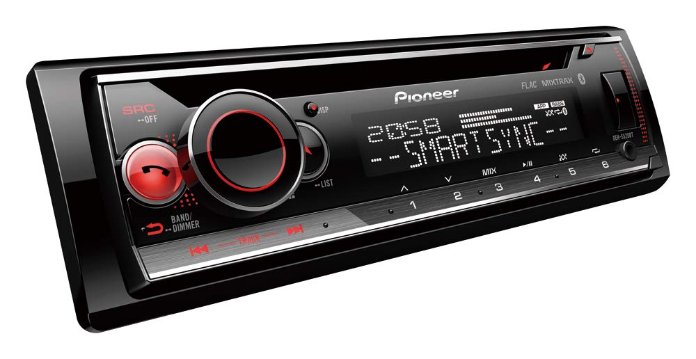 Pioneer DEH-S520BT , 1DIN Autoradio , CD-Tuner mit RDS , Bluetooth , MP3 , USB und AUX-Eingang , RGB – Beleuchtung , Freisprecheinrichtung , Smart Sync App , 13-Band Equalizer , Spotify von Pioneer