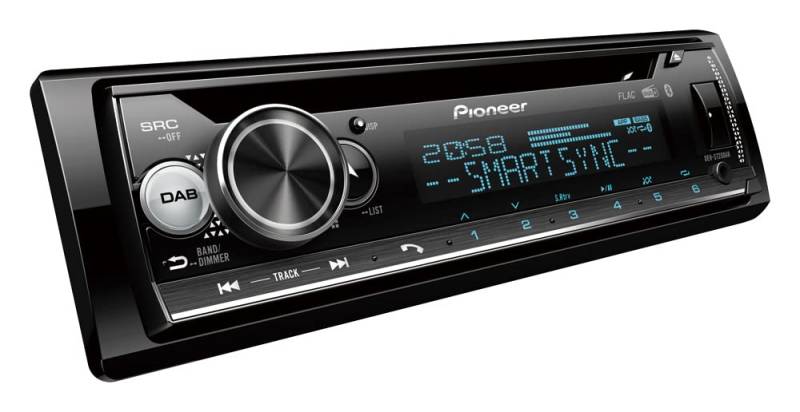 Pioneer DEH-S720DAB-AN inklusive DAB Antenne, 2-DIN Autoradio, CD-Tuner mit FM und DAB+, Bluetooth, MP3, USB und AUX-Eingang, RGB-Beleuchtung, Freisprecheinrichtung, Smart Sync App, 13-Band-Equalizer von Pioneer