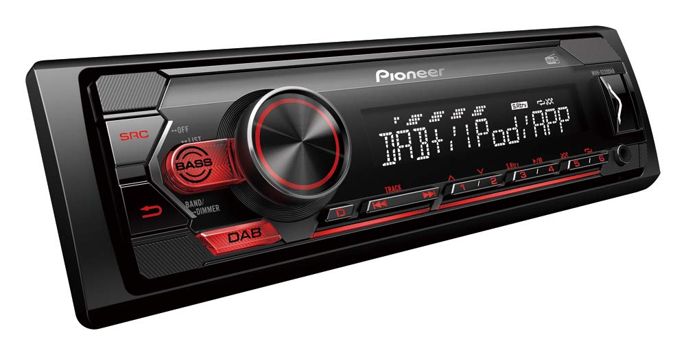 Pioneer Electronics MVH-S220DAB-AN, 1-DIN-Autoradio inklusive DAB-Antenne mit RDS und DAB+, rot, USB für MP3, WMA, WAV, FLAC, AUX-Eingang, Android-Unterstützung, iPhone-Steuerung, ARC App Pioneer Electronics MVH-S220DAB-AN, 1-DIN-Autoradio inklusive DAB-Antenne mit RDS und DAB+, rot, USB für MP3, WMA, WAV, FLAC, AUX-Eingang, Android-Unterstützung, iPhone-Steuerung, ARC App von Pioneer
