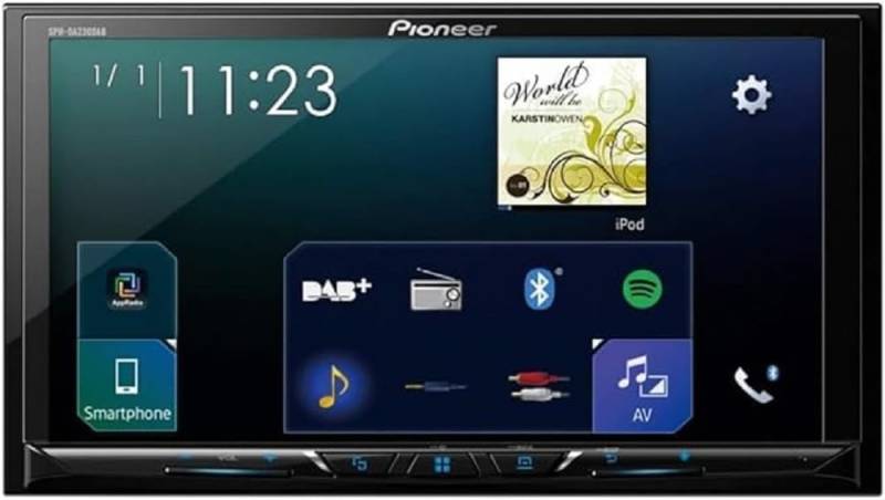 Pioneer SPH-DA230DABAN inkl. DAB Antenne , 6,8" 2DIN Mediareceiver mit Apple CarPlay, Android Auto, DAB+ und Bluetooth von Pioneer
