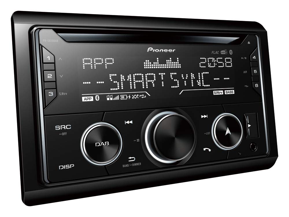 Pioneer FH-S820DABAN, inkl. DAB-Antenne, 2DIN Autoradio, CD-Tuner mit FM und DAB+, Bluetooth, MP3, USB und AUX-Eingang, RGB – Beleuchtung, Freisprecheinrichtung, 13- Band Equalizer von Pioneer