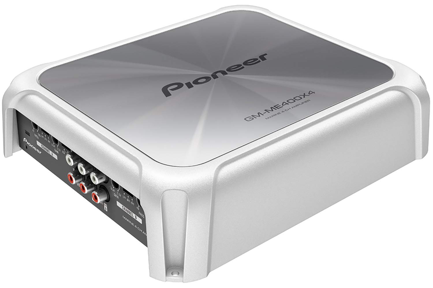 Pioneer GM-ME400X4 Marinetauglicher Class-D 4-Kanal Stereoverstärker (800 W), variabler TPF & HPF, Sensor für Lautsprechereingang, Anschluss für mehrere Geräte von Pioneer
