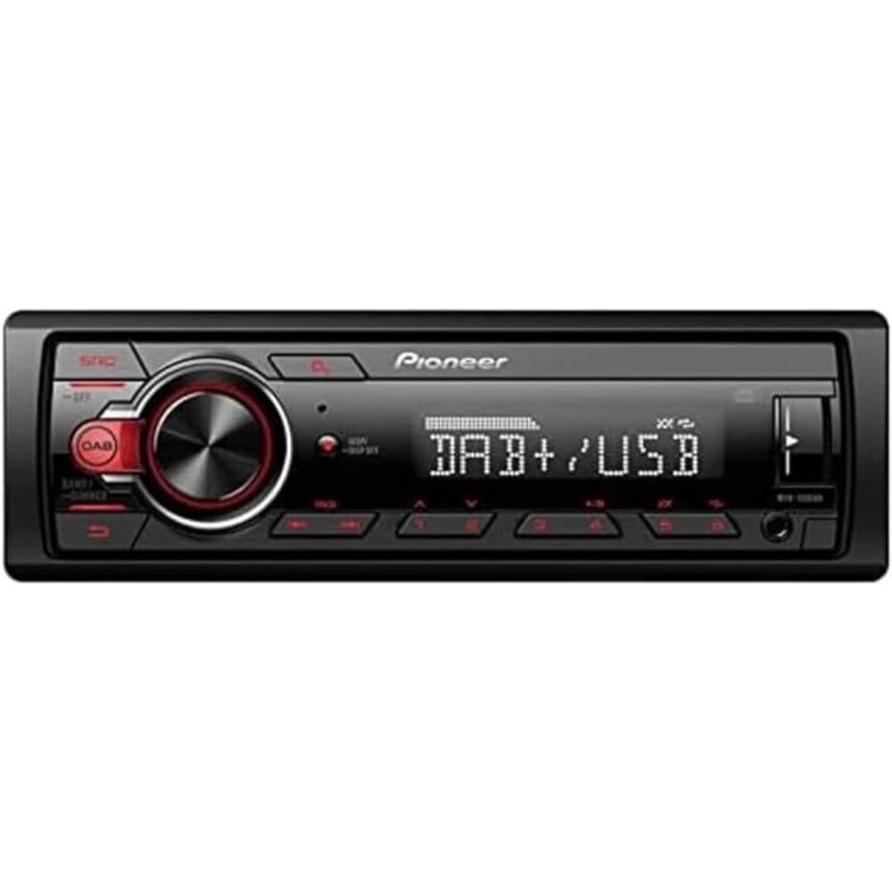 Pioneer MVH-130DAB, 1DIN Autoradio mit RDS und DAB+, USB, AUX-Eingang, geringe Einbautiefe von Pioneer