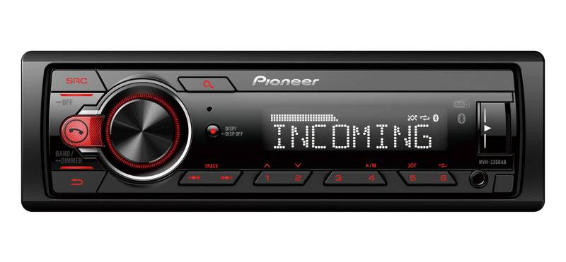 Pioneer MVH-330DAB, 1DIN Autoradio mit RDS und DAB+, USB, AUX-Eingang, Bluetooth, geringe Einbautiefe von Pioneer
