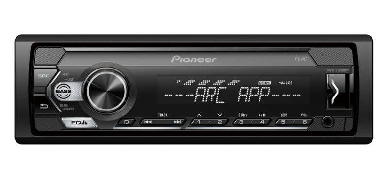 Pioneer MVH-S120UBW 1-DIN Autoradio, Displaybeleuchtung in Weiss, kompatibel mit Android-Smartphones, USB, AUX-Eingang von Pioneer