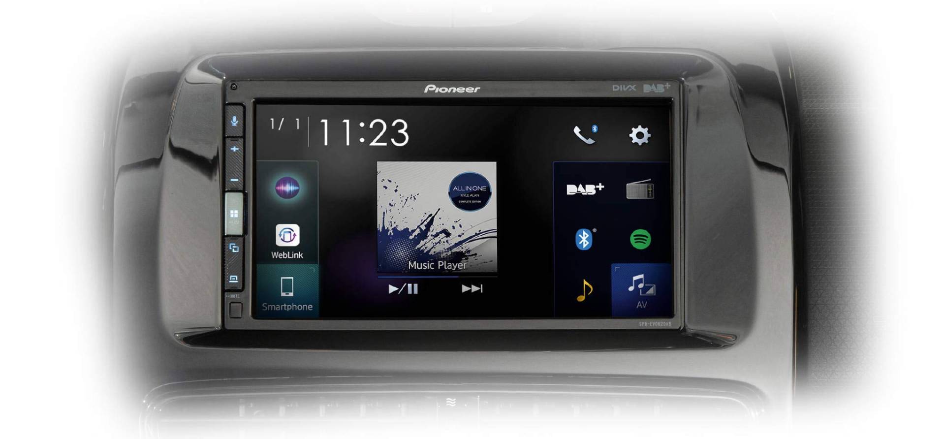 Pioneer SPH-EVO62DAB-CLIO Mediacenter für Renault Clio IV – 6,8-Zoll Touchscreen, 1,5A Quick-Charging USB, Apple CarPlay, Android Auto, DAB/DAB+ Digitalradio, Bluetooth, 13-Band-Equalizer von Pioneer