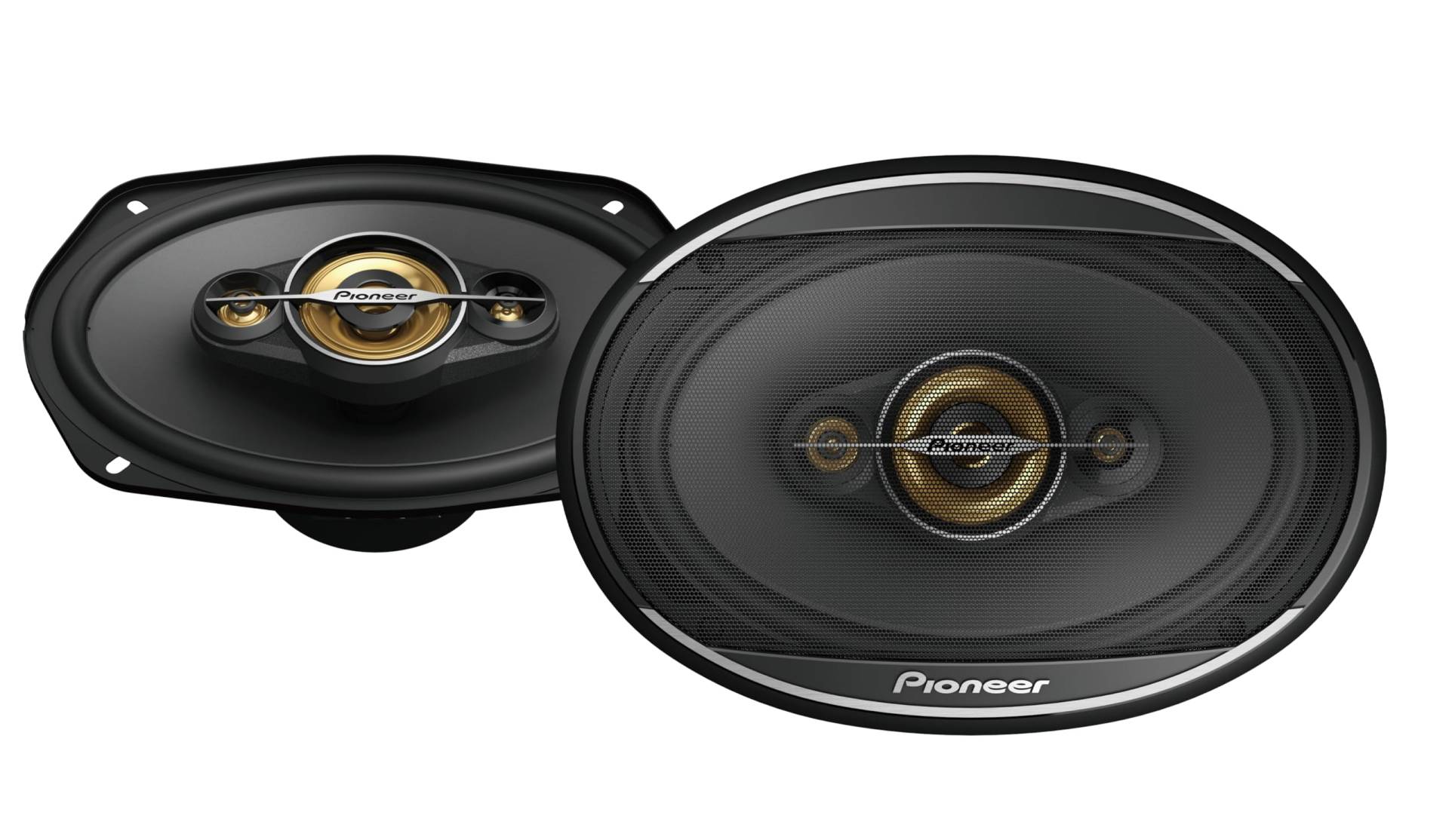 Pioneer TS-A6971F 6 x 9 4-Weg-Koaxial-Lautsprecher Set mit 2 Lautsprechern (je 600W max., 100W Sinus), kraftvoller Klang, hoher Wirkungsgrad, 72mm Einbautiefe, 153 x 222mm Einbauausschn., mit Gitter von Pioneer