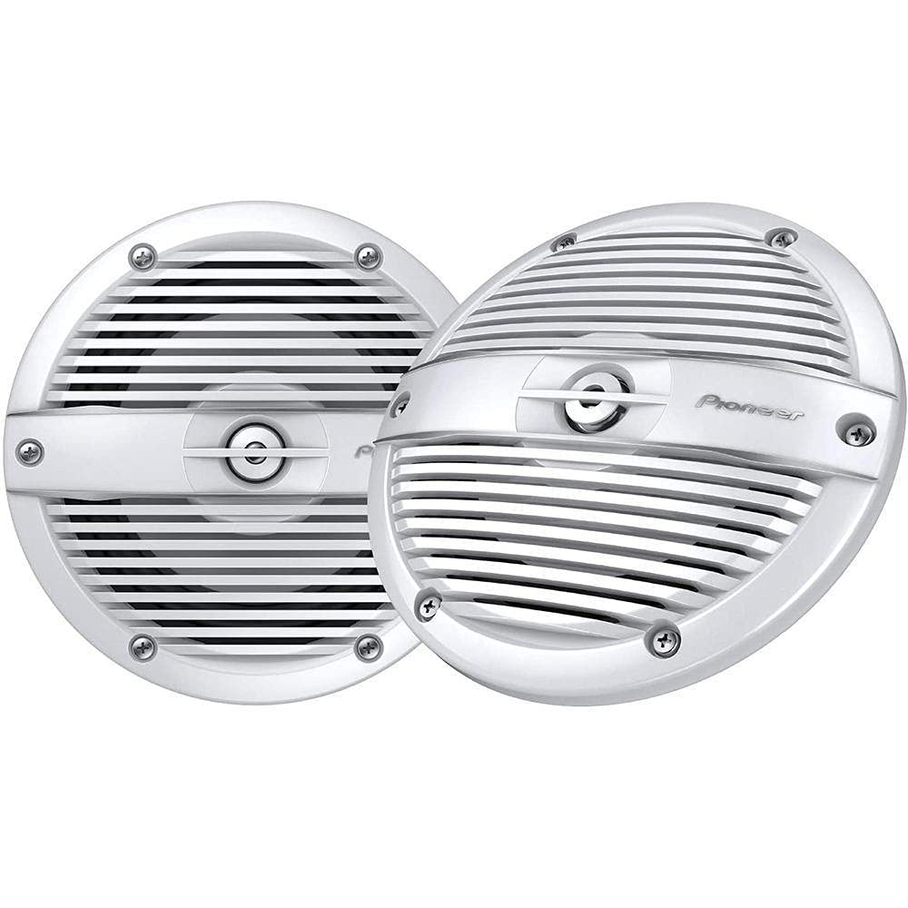 Pioneer TS-ME650FC Marinetauglicher 2-Wege Koaxial Lautsprecher (250 W), 16.5 cm, Dauerleistung 75 W, Gitter in Perlmutt-Weiss von Pioneer