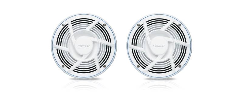 Pioneer TS-ME650FS Marinetauglicher 2-Wege Koaxial Lautsprecher (250 W), 16.5 cm, Schutzart IPX7, Einbautiefe 60 mm, Gitter in Schwarz und Weiss von Pioneer