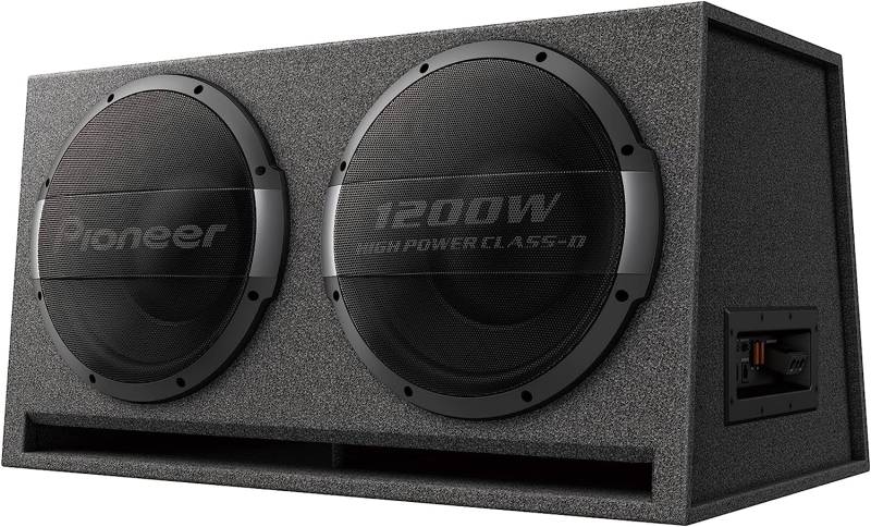 Pioneer TS-WX1220AH Aktivsubwoofer, leistungsstarker Gehäuse Subwoofer mit 3000 W Maximalleistung, 2 x 30 cm Subwoofer in MDF Gehäuse, IMPP Membran, schwarz von Pioneer Electronics